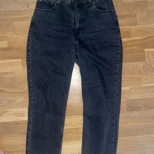 Abercrombie Curve Love Ankle Straight Jeans (Black)